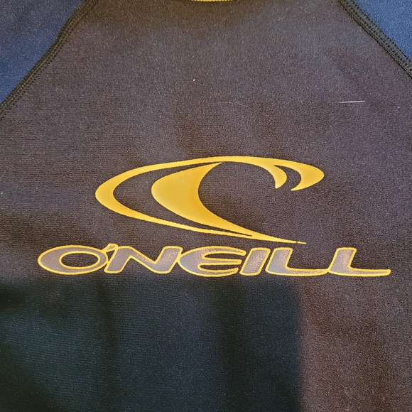 O'Neill Blue and Yellow Thinskin Wetsuit Top - Picture 4 of 8